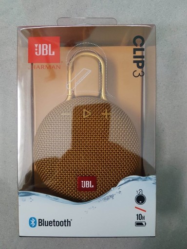 Zdjęcie oferty: JBL Clip 3 Głośnik Przenośny Nowy Bluetooth Złoty