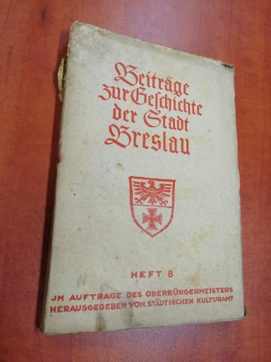 Zdjęcie oferty: Beiträge zur Geschichte der Stadt Breslau 8 1939