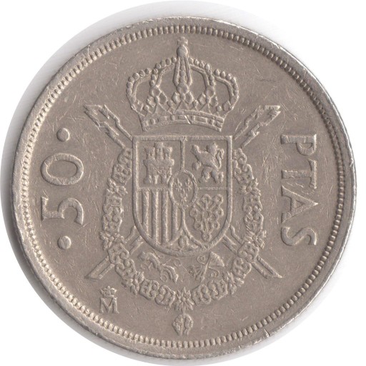 Zdjęcie oferty: Hiszpania 50 peset 1983 , KM#825, VF
