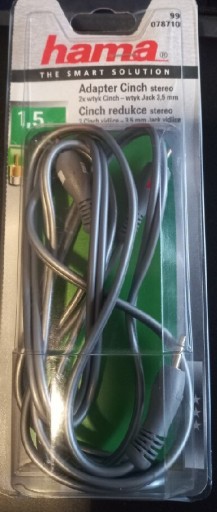 Zdjęcie oferty: Adapter cinch, stereo Hama.pozłacana wtyczka, 1.5m