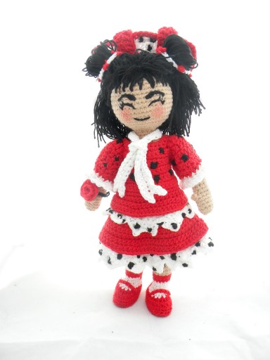 Zdjęcie oferty: Biedronka lalka amigurumi hiszpańska 25 cm