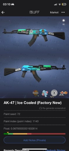 Zdjęcie oferty: Ak-47 - Ice coaled |FN| #23 float świata csgo skns