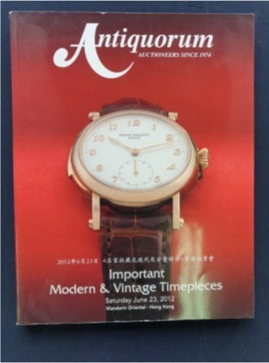 Zdjęcie oferty: Katalog zegary zegarki Antiquorum Aukcja 2012 Hong