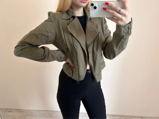 Zdjęcie oferty: Kurtka khaki zielona Gina Tricot w stylu ramoneski