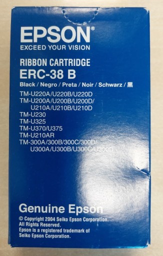 Zdjęcie oferty: Taśma barwiąca EPSON ERC-38 B czarna