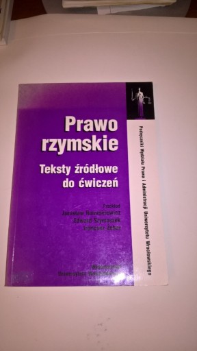 Zdjęcie oferty: Prawo rzymskie teksty źródłowe do ćwiczeń  