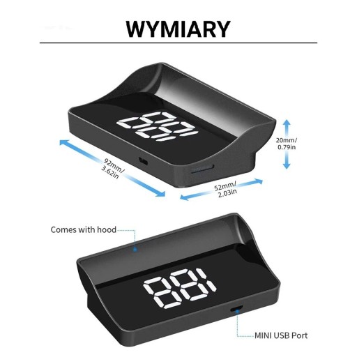 Zdjęcie oferty: WYŚWIETLACZ PROJEKTOR LED LCD HUD GPS USB