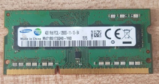 Zdjęcie oferty: Pamięć RAM DDR3 Samsung RAM 4GB 1Rx8 PC3L 12800S-1