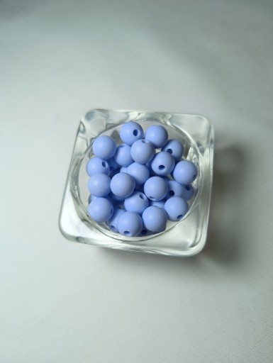 Zdjęcie oferty: Koraliki silikonowe 9 mm jasny niebieski 3 szt.