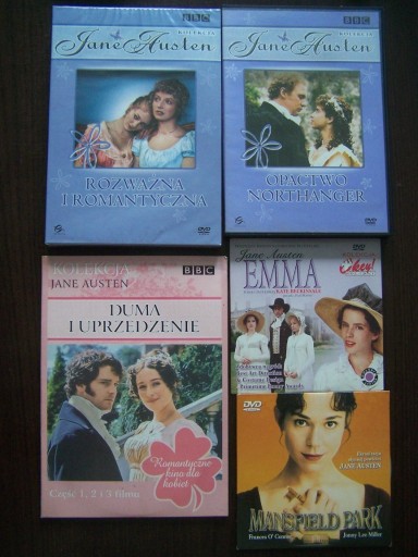 Zdjęcie oferty: Jane Austen 5 ekranizacji filmy / 1 nowy