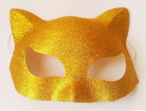 Zdjęcie oferty: Złota Maska Kotka kot kotek brokatowa karnawałowa 