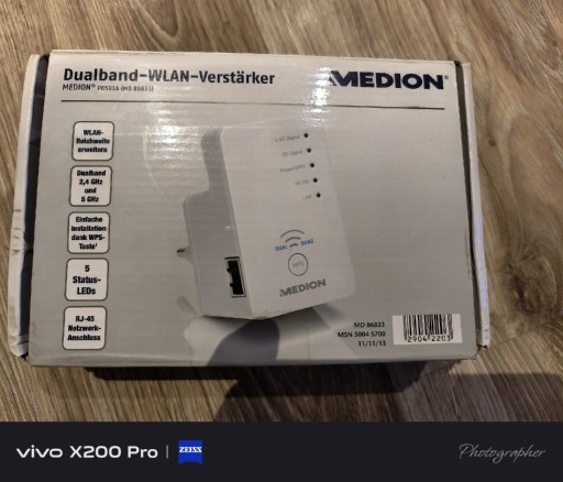 Zdjęcie oferty: Wzmacniacz WiFi Medion P85016 ( MD86833 )