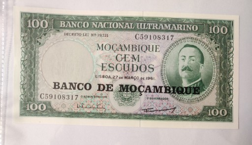 Zdjęcie oferty: 100 escudos Mozambik UNC