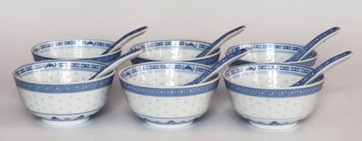 Zdjęcie oferty: 6 chińskich miseczek Ling Long porcelana ryżowa