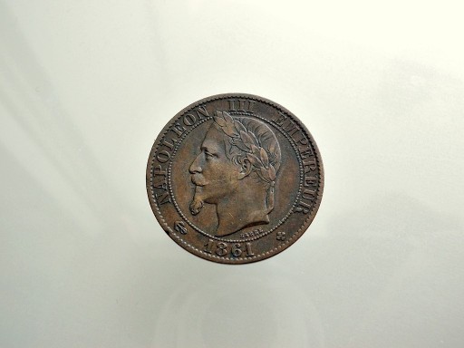 Zdjęcie oferty: FRANCJA,  5 Centimes 1861 BB