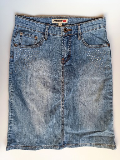 Zdjęcie oferty: Spódnica dżinsowa XS 34 przecierana retro Jennyfer