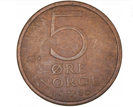 Zdjęcie oferty: Norwegia 5 ore 1980r  rolka mennicza  50 szt