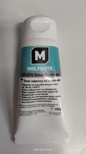 Zdjęcie oferty: Molykote HP-870 smar fluorowy 100g