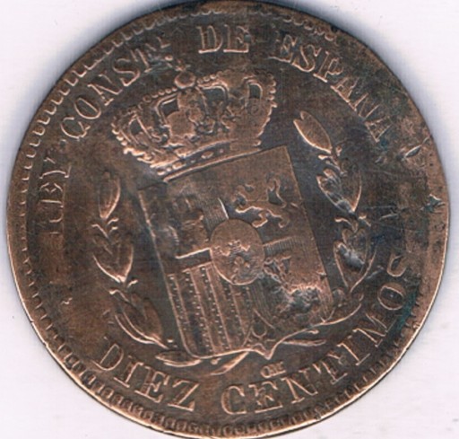 Zdjęcie oferty: HISZPANIA 1878 10 CENT