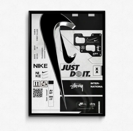 Zdjęcie oferty: Plakat w ramce Nike x Stussy