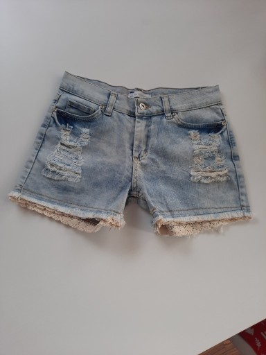 Zdjęcie oferty: Krótkie Spodenki  Jeans z dziurami r.S/M