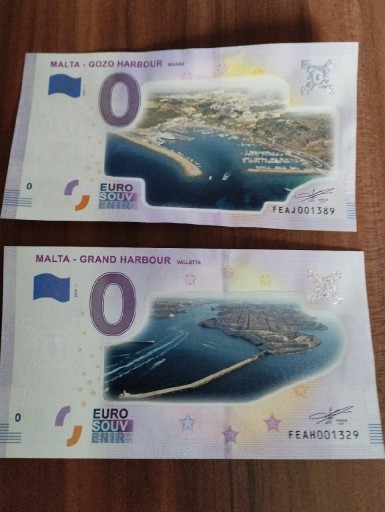 Zdjęcie oferty: Bon banknot kolekcjonerski kolor 0 euro malta