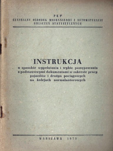 Zdjęcie oferty: Instrukcja o sposobie postępowania z dokumentami