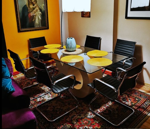 Zdjęcie oferty: Designerski stół i krzesła / fotele chromowane