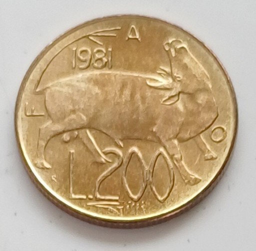 Zdjęcie oferty: San Marino - 200 lira - 1981r. 