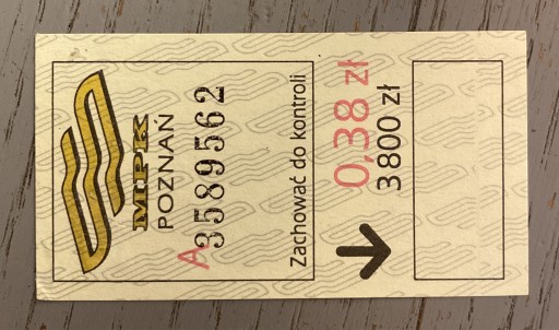 Zdjęcie oferty: Bilet MPK Poznań