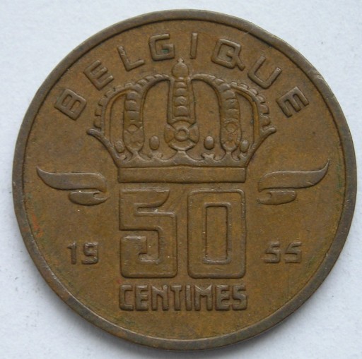 Zdjęcie oferty: Belgia 50 centimes 1955 - górnik