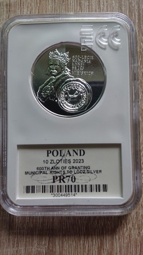 Zdjęcie oferty: 10zł.2023r.600-Lecie Praw Łodzi-PR70