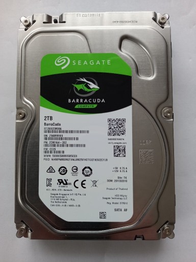 Zdjęcie oferty: Dysk 2TB SATA III 3,5" BarraCuda ST2000DM006 7200RPM (jak nowy)