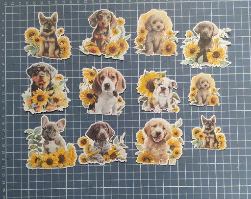 Zdjęcie oferty: Grafiki scrapki pieski psy  urodziny do kartek