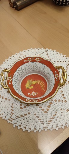 Zdjęcie oferty: VON Schierholz porcelanowy koszyk stary złocony