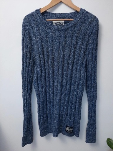 Zdjęcie oferty: Sweter bawełniany gruby sweterek długi Superdry M