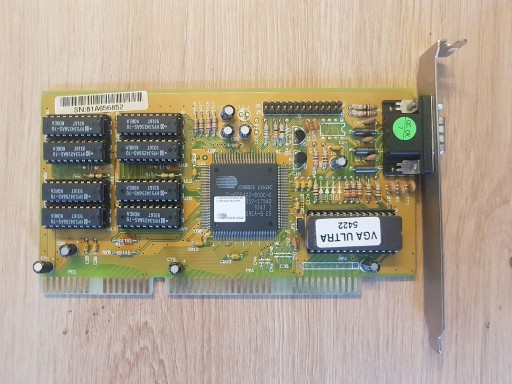 Zdjęcie oferty: Karta graficzna Cirrus Logic VGA ULTRA CL-GD5422 1 MB ISA 16-bit 1993 rok