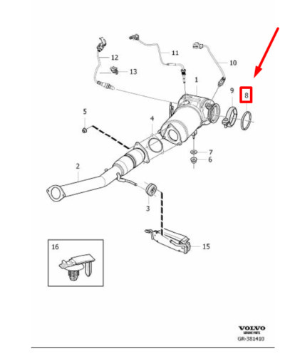 Zdjęcie oferty: VOLVO OE 31316724 USZCZELKA KATALIZATORA 