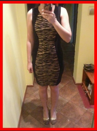 Zdjęcie oferty: Czarno złota sukienka, mała czarna, M/L, Sylwester