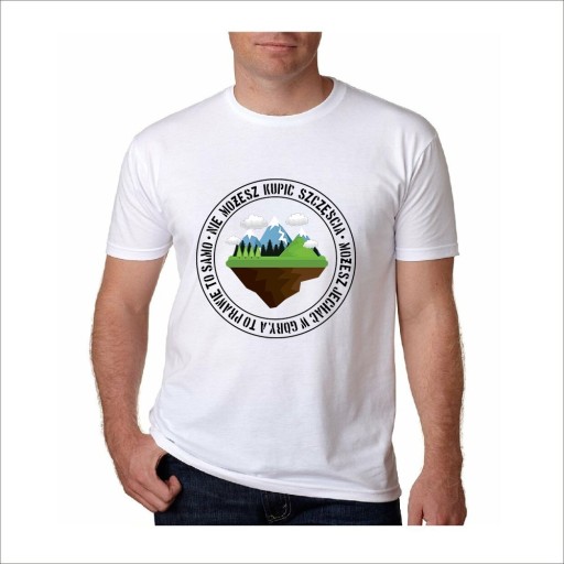 Zdjęcie oferty: T-shirt KOCHAM GÓRY męski kolor biały - rozmiar S