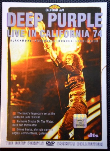 Zdjęcie oferty: Deep Purple - Live In California 74 DVD