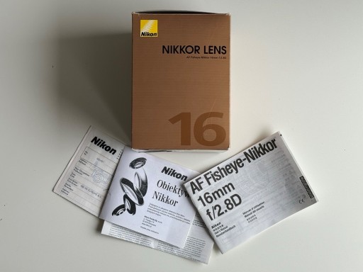 Zdjęcie oferty: Pudełko Nikkor 16 mm f2.8 AF D Fish-eye - Nikon