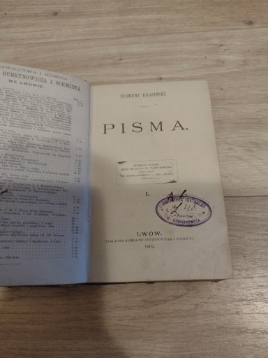 Zdjęcie oferty: Pisma. Zygmunt Krasiński 1902 Lwów.