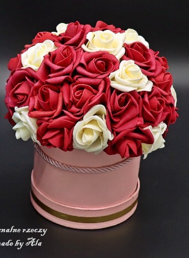 Zdjęcie oferty: Flower box różowy bordowy