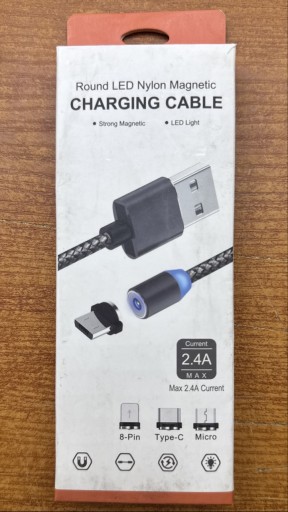 Zdjęcie oferty: Okablowanie ładowania LED z magnetycznymi końcówkami