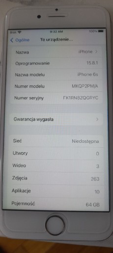 Zdjęcie oferty: Iphone 6s A1688 64gb 