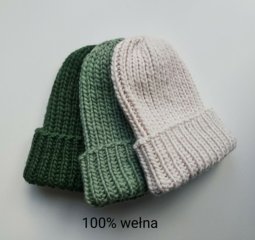 Zdjęcie oferty: wełniana czapka wełna 100% handmade vintage 