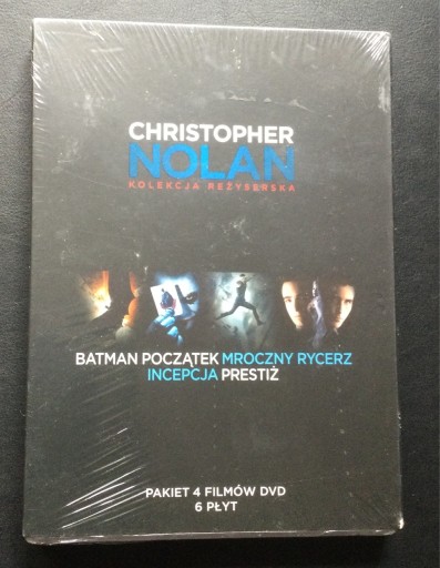 Zdjęcie oferty: NOLAN 4 filmy dvd ( folia )BATMAN INCEPCJA PRESTIŻ