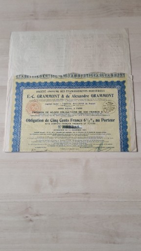Zdjęcie oferty: E.=C. GRAMMONT et de Alexandre GRAMMONT * 1921