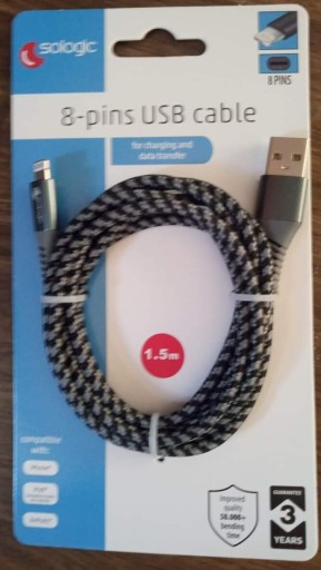 Zdjęcie oferty: Kabel USB A na 8-pins 